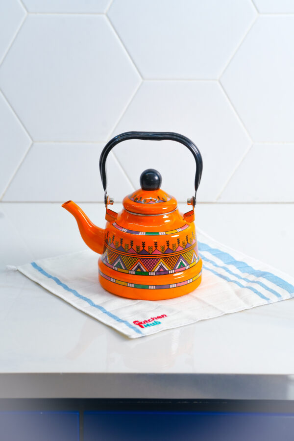 Enamel Coated Kettle 1.1L - Orange