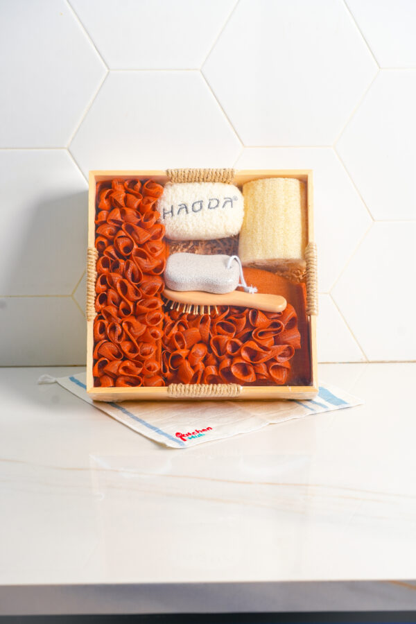 Large Square Wooden Box Bathroom Set